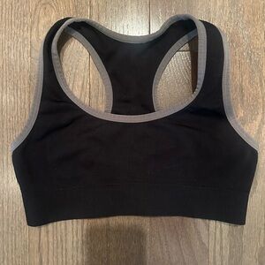 Zella Black Sports Bra with Gray Trim